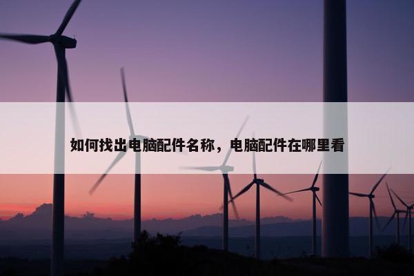 如何找出电脑配件名称，电脑配件在哪里看