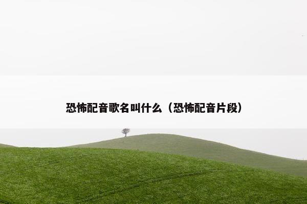 恐怖配音歌名叫什么（恐怖配音片段）