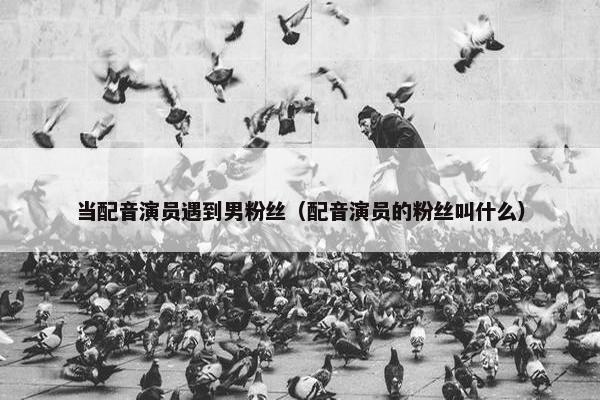 当配音演员遇到男粉丝（配音演员的粉丝叫什么）