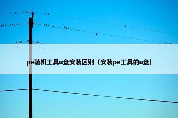 pe装机工具u盘安装区别（安装pe工具的u盘）
