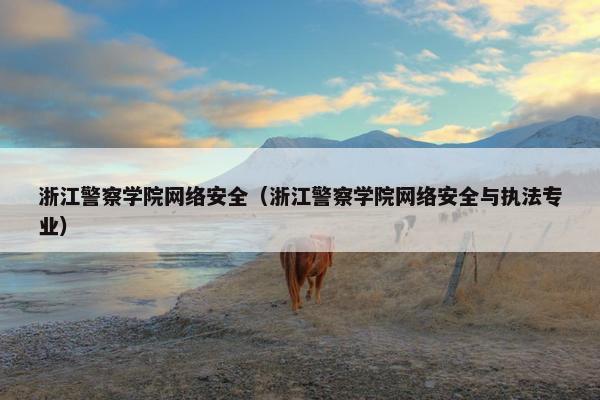 浙江警察学院网络安全（浙江警察学院网络安全与执法专业）