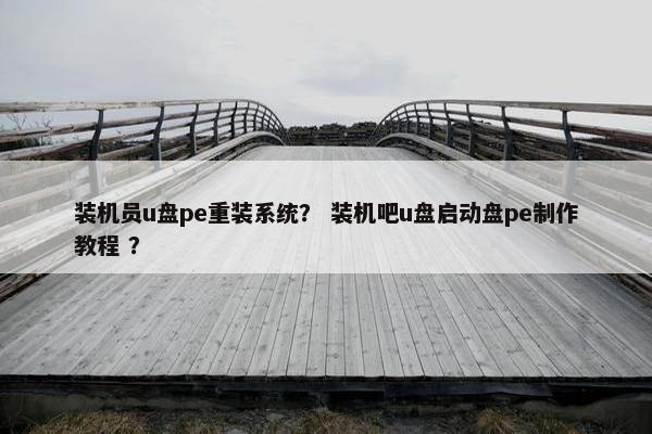 装机员u盘pe重装系统？ 装机吧u盘启动盘pe制作教程 ？