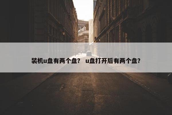 装机u盘有两个盘？ u盘打开后有两个盘？