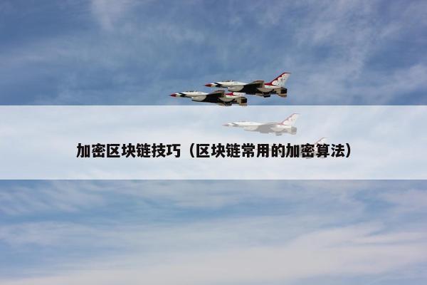 加密区块链技巧（区块链常用的加密算法）