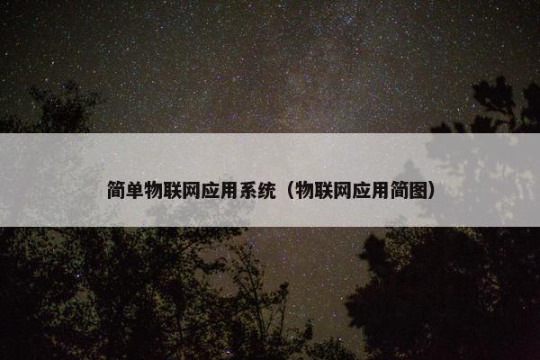 简单物联网应用系统（物联网应用简图）