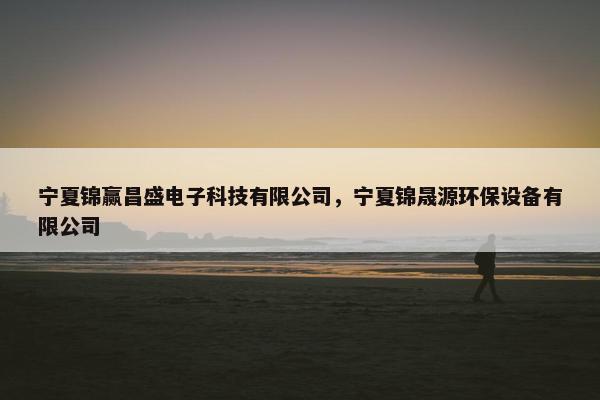 宁夏锦赢昌盛电子科技有限公司，宁夏锦晟源环保设备有限公司