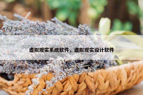 虚拟现实系统软件，虚拟现实设计软件