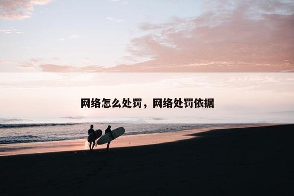 网络怎么处罚，网络处罚依据