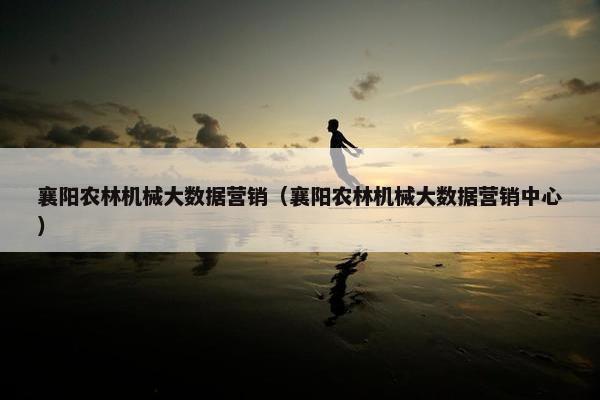 襄阳农林机械大数据营销（襄阳农林机械大数据营销中心）