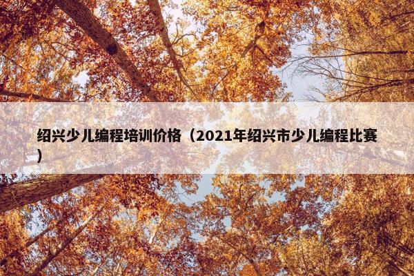 绍兴少儿编程培训价格（2021年绍兴市少儿编程比赛）