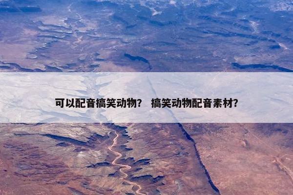可以配音搞笑动物？ 搞笑动物配音素材？