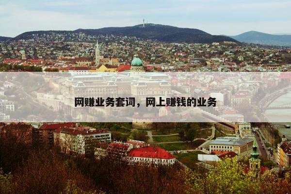 网赚业务套词，网上赚钱的业务