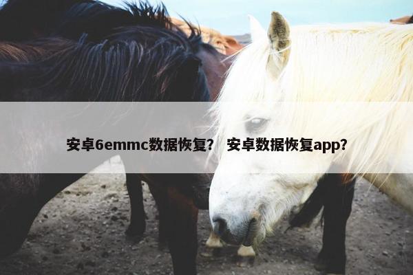安卓6emmc数据恢复？ 安卓数据恢复app？