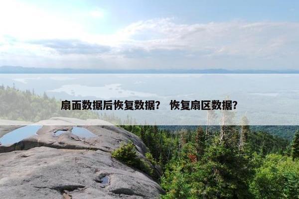 扇面数据后恢复数据? 恢复扇区数据? 扇面数据后恢复数据? 恢复扇区数据?