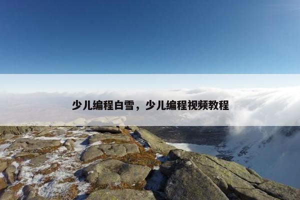 少儿编程白雪，少儿编程视频教程